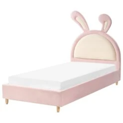 LALLIAS - Eenpersoonsbed - Roze - 90 X 200 Cm - Fluweel 14 LALLIAS - Eenpersoonsbed - Roze - 90 X 200 Cm - Fluweel -Bedden Bij Leen Bakker 011a001854204730a47dad222d61a9ea