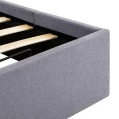 VidaXL - Eenpersoonsbed Met Opbergruimte - Lichtgrijs - Stof - 90x200 Cm -Bedden Bij Leen Bakker 01786e67f0d34b4aa5921b3c9643b91b
