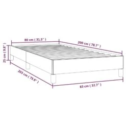 VidaXL - Bed Frame Zonder Matras - Grijs En Geel - Stof - 80x200 Cm -Bedden Bij Leen Bakker 02638570e1044a8599eb617c890251b5