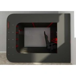 Hoogslaper Graham Met Gamebureau 120x200cm - Antraciet/rood 23 Hoogslaper Graham Met Gamebureau 120x200cm - Antraciet/rood -Bedden Bij Leen Bakker 04e0ba746bba47a89e7ce206c6893d0a