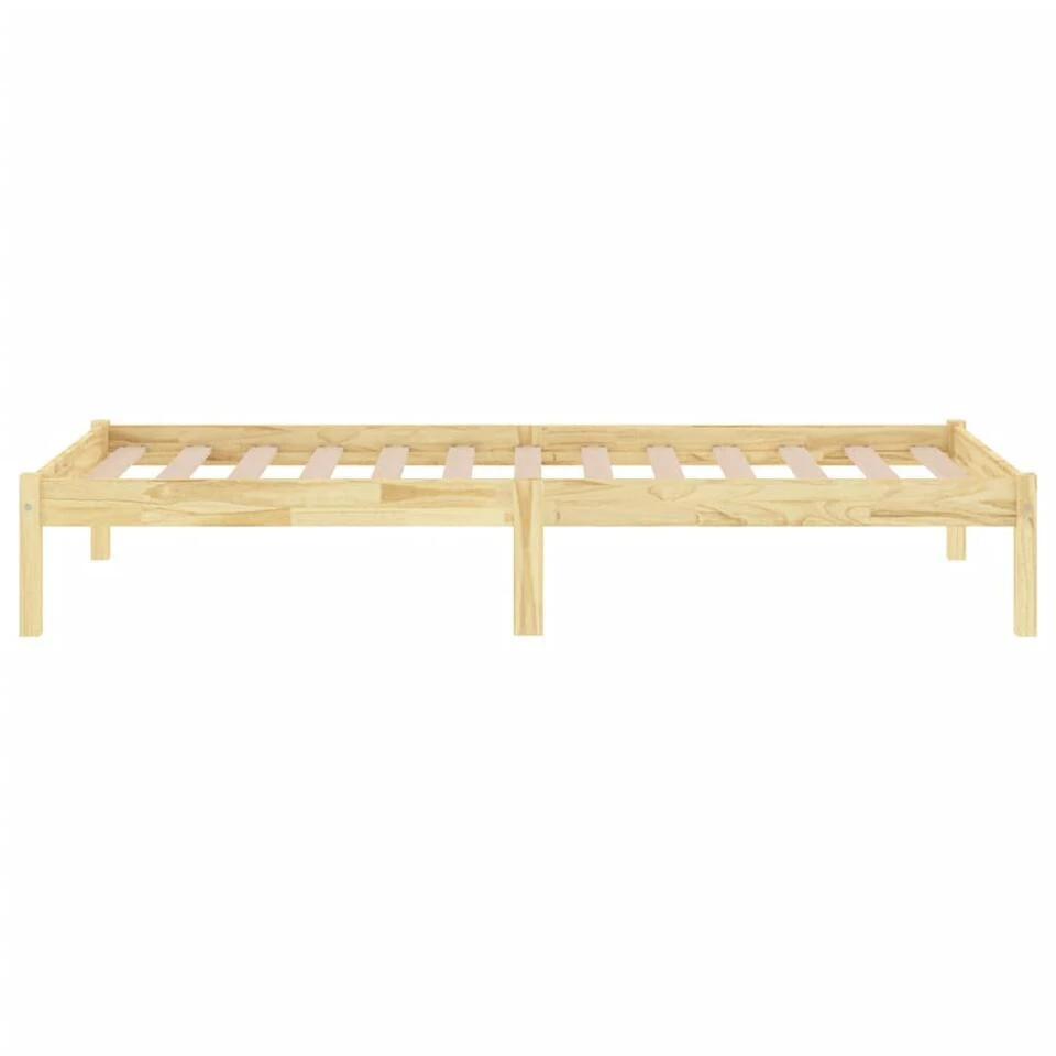 VidaXL - Bed Frame Met Lattenbodem - Naturel - Massief Grenenhout - 90x190 Cm 6 VidaXL - Bed Frame Met Lattenbodem - Naturel - Massief Grenenhout - 90x190 Cm - Afbeelding 4