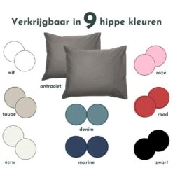 Zavelo Kussenslopen - Hotelkwaliteit - Set Van 2 Stuks - Antraciet - 60x70cm... -Bedden Bij Leen Bakker 07e6b5c012ef47528f58a0e8751aa3b7