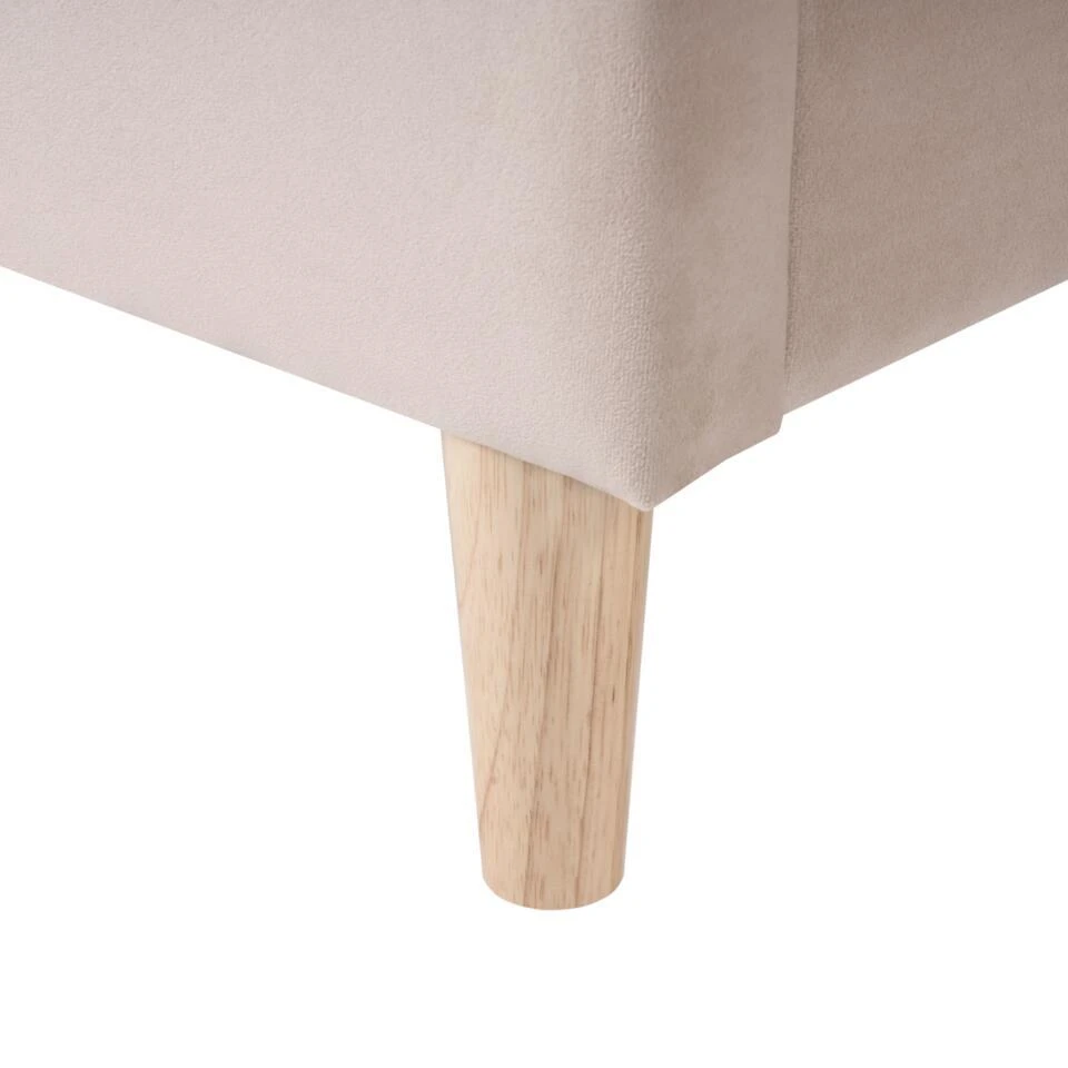 CORSAINT - Eenpersoonsbed - Beige - 90 X 200 Cm - Fluweel 14 CORSAINT - Eenpersoonsbed - Beige - 90 X 200 Cm - Fluweel - Afbeelding 12