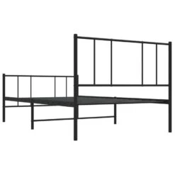 VidaXL - Staal Bed Frame Met Hoofd- En Voeteneinde - Zwart - Metaal - 90x200 Cm -Bedden Bij Leen Bakker 0cbf9b6900474d6faf6d18b6132e04a5