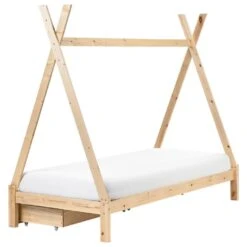 DEVAY - Kinderbed - Lichtbruin - 90 X 200 Cm - Dennenhout -Bedden Bij Leen Bakker 0e9950d369164800ade89b89fccd2ab4