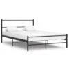 VidaXL - Bed Frame Met Hoofdbord - Zwart - Metaal - 120x200 Cm -Bedden Bij Leen Bakker 1000001885