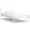 VidaXL - Bed Frame Met Hoofdeinde - Wit - Metaal - 90 X 200 Cm -Bedden Bij Leen Bakker 1000001906