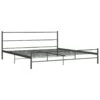 VidaXL - Metalen Tweepersoonsbed - Grijs - 180x200 Cm -Bedden Bij Leen Bakker 1000010039