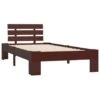 VidaXL - Bed Frame - Donkerbruin - Grenenhout - 90x200 Cm 1 VidaXL - Bed Frame - Donkerbruin - Grenenhout - 90x200 Cm -Bedden Bij Leen Bakker 1000010130