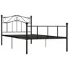 VidaXL - Bed Frame Met Hoofdeinde En Lattenbodem - Zwart - Metaal - 90x200 Cm 1 VidaXL - Bed Frame Met Hoofdeinde En Lattenbodem - Zwart - Metaal - 90x200 Cm -Bedden Bij Leen Bakker 1000010139