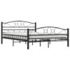 VidaXL - Bed Frame - Zwart - Metaal - 140 X 200 Cm -Bedden Bij Leen Bakker 1000010143