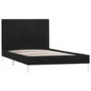 VidaXL - Bed Frame Met Hoofdeinde - Zwart - Stof - 90x200 Cm 2 VidaXL - Bed Frame Met Hoofdeinde - Zwart - Stof - 90x200 Cm -Bedden Bij Leen Bakker 1000010186