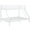 VidaXL - Stapelbed Met Latten - Wit - Metaal - 140x200 Cm/90x200 Cm -Bedden Bij Leen Bakker 1000010218