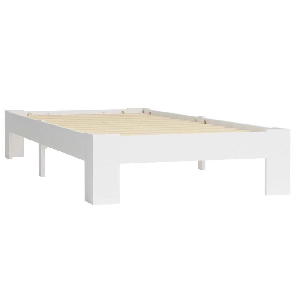 VidaXL - Bed Frame Met Lattenbodem - Wit - Massief Grenenhout - 90x200 Cm 3 VidaXL - Bed Frame Met Lattenbodem - Wit - Massief Grenenhout - 90x200 Cm