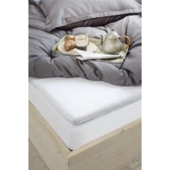 Walra - Molton Cotton Cover - 80x200 Cm - Wit -Bedden Bij Leen Bakker 1000018447 0103