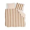 Walra - Dekbedovertrek Classic Stripe - 200x220 Cm - Cognac -Bedden Bij Leen Bakker 1000024965