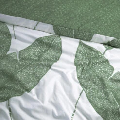 Damai Dekbedovertrek Blade - Bio Katoen - 140x200/220 Cm - Green -Bedden Bij Leen Bakker 1000030664 0102