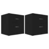VidaXL Nachtkastjes 2 St 40x30x40 Cm Spaanplaat Zwart 2 VidaXL Nachtkastjes 2 St 40x30x40 Cm Spaanplaat Zwart -Bedden Bij Leen Bakker 1000032714