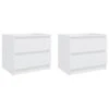 VidaXL Nachtkastjes 2 St 50x39x43,5 Cm Spaanplaat Wit 1 VidaXL Nachtkastjes 2 St 50x39x43,5 Cm Spaanplaat Wit -Bedden Bij Leen Bakker 1000032896