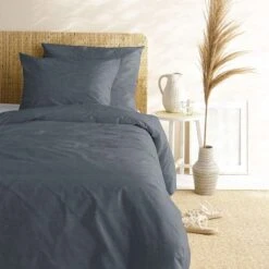 Cinderella Dekbedovertrek Linnenlook Lyn Antraciet-Lits-jumeaux (260 X 200/22... -Bedden Bij Leen Bakker 1000035002 0102