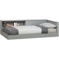 WOOOD Connect Hoekbed - Grenen - Betongrijs - 60x213x118