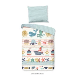 Good Morning Dekbedovertrek "Sea" - Multi - (120x150 Cm)