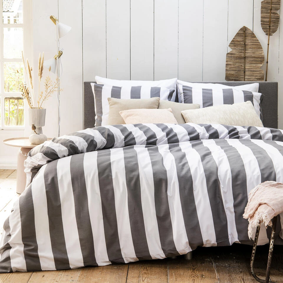 Cinderella Dekbedovertrek Jacky - Katoen - 240x200/220 Cm - Anthracite 4 Cinderella Dekbedovertrek Jacky - Katoen - 240x200/220 Cm - Anthracite - Afbeelding 2