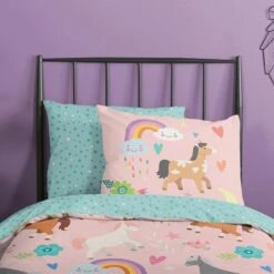 Good Morning Dekbedovertrek "Horses" - Multi - (120x150 Cm) -Bedden Bij Leen Bakker 1000045568 0102