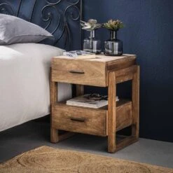 Hoyz - Nachtkastje Gobi - 2 Laden - Bruin - 45x40x55 9 Hoyz - Nachtkastje Gobi - 2 Laden - Bruin - 45x40x55 -Bedden Bij Leen Bakker 1000048454 0103