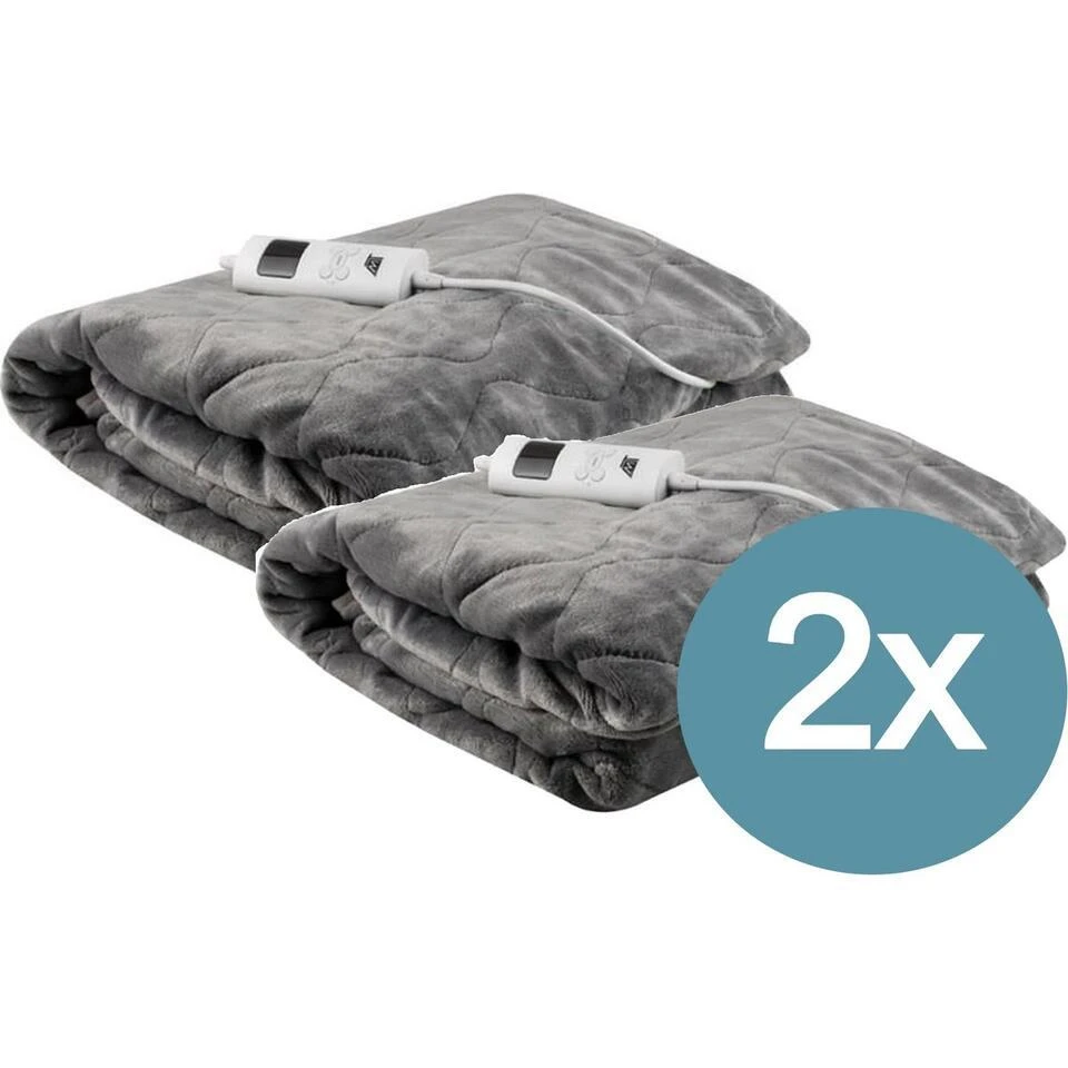 Parya Elektrische Deken - 2 PACK - Bovendeken - Onderdeken - Warmte Deken - 2 3 Parya Elektrische Deken - 2 PACK - Bovendeken - Onderdeken - Warmte Deken - 2
