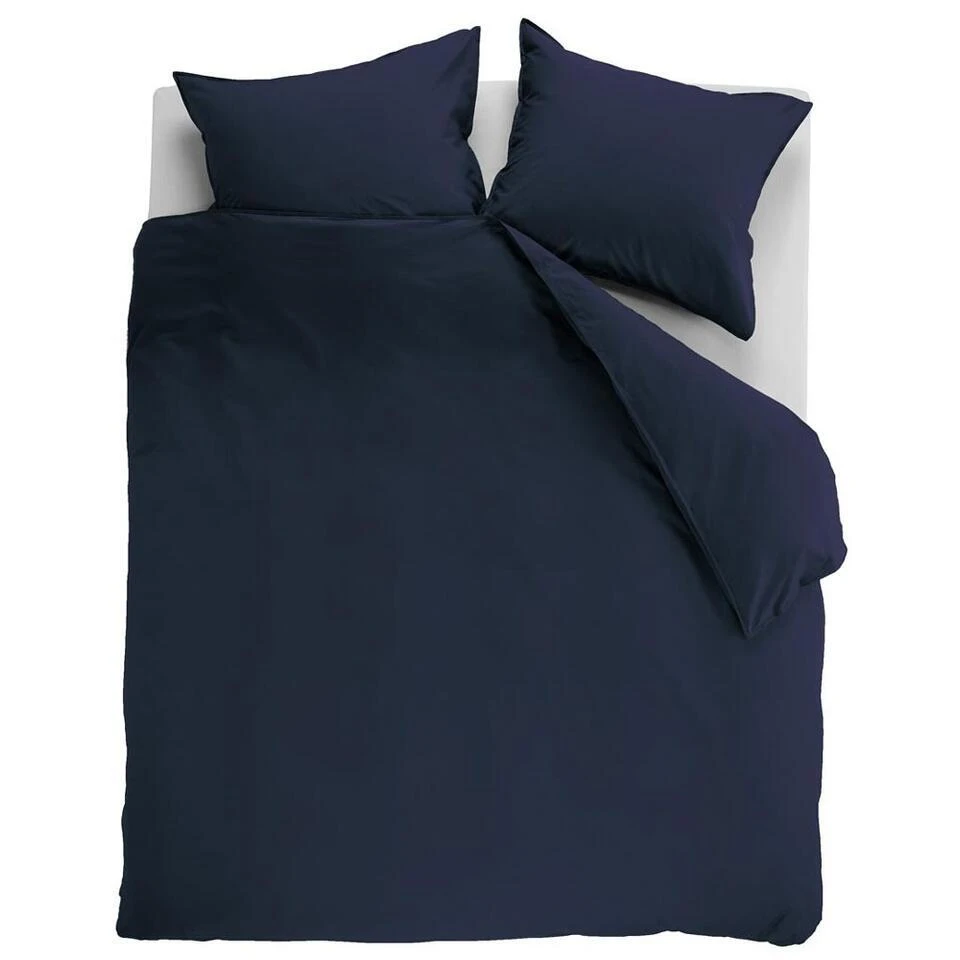 Ambiante Dekbedovertrek Uni Cotton Dark Blue-1-persoons (140 X 200/220 Cm) 3 Ambiante Dekbedovertrek Uni Cotton Dark Blue-1-persoons (140 X 200/220 Cm)