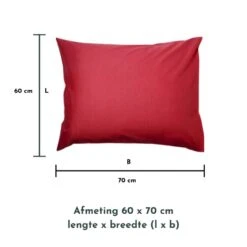 Zavelo Kussenslopen - Hotelkwaliteit - Set Van 2 Stuks - Rood - 60x70cm - 100... -Bedden Bij Leen Bakker 1000061751 0102