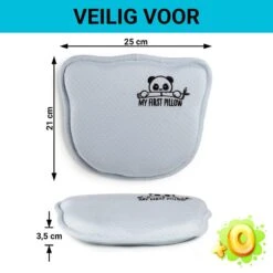 Vitapur - My First Panda Pillow 26x23 Cm - Blauw -Bedden Bij Leen Bakker 1000080660 0102