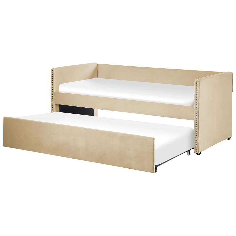 TROYES - Slaapbank - Beige - Fluweel 3 TROYES - Slaapbank - Beige - Fluweel