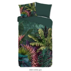 Good Morning Dekbedovertrek "Marina" - Groen - (140x220 Cm)