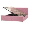 ROCHEFORT - Tweepersoonsbed - Roze - 160 X 200 Cm - Fluweel -Bedden Bij Leen Bakker 1000095724