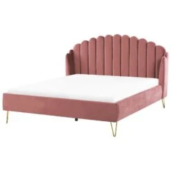 AMBILLOU - Tweepersoonsbed - Roze - 180 X 200 Cm - Fluweel