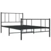VidaXL - Staal Bed Frame Met Hoofd- En Voeteneinde - Zwart - Metaal - 90x200 Cm