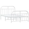 VidaXL - Bed Frame Met Hoofd- En Voeteneinde - Wit - Metaal - 120x200 Cm -Bedden Bij Leen Bakker 1000113908