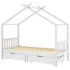 VidaXL - Kinderbed Met Lades - Wit - Massief Grenenhout - 90x200 Cm 2 VidaXL - Kinderbed Met Lades - Wit - Massief Grenenhout - 90x200 Cm -Bedden Bij Leen Bakker 1000113923