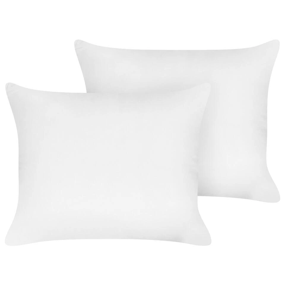 TRIGLAV - Hoofdkussen Set Van 2 - Wit - 50 X 60 Cm - Laag - Polyester 3 TRIGLAV - Hoofdkussen Set Van 2 - Wit - 50 X 60 Cm - Laag - Polyester