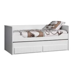 Bedbank Robin 90x200cm Met Onderschuifbed - Wit