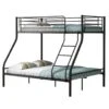 Stapelbed Trixie 90x200 & 140x200 - Metaal - Mat Zwart -Bedden Bij Leen Bakker 1000142890