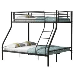 Stapelbed Trixie 90x200 & 140x200 - Metaal - Mat Zwart