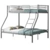 Stapelbed Trixie 90x200 & 140x200 - Metaal - Mat Grijs -Bedden Bij Leen Bakker 1000142891