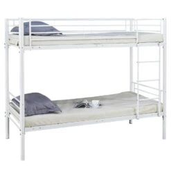 Stapelbed Dixie 90x200cm - Metaal - Mat Wit