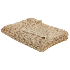 ILEN - Bedsprei - Lichtbruin - 150 X 200 Cm - Katoen