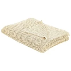 ILEN - Bedsprei - Beige - 150 X 200 Cm - Katoen