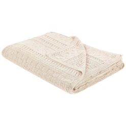 DAULET - Bedsprei - Lichtbeige - 150 X 200 Cm - Katoen