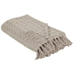 BERE - Bedsprei - Taupe - 220 X 240 Cm - Katoen